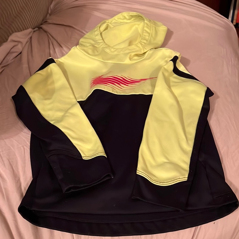 Boys Nike neon yellow and black hoodie size XS